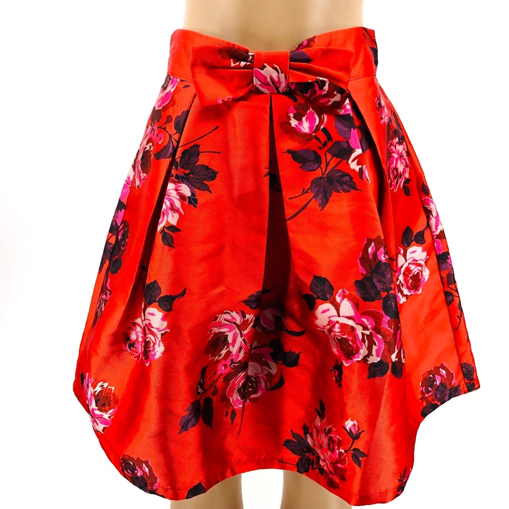 Joanie Floral Bow Ruffle Skirt - Picture 1 of 8